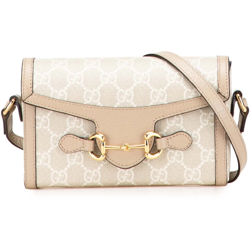 Gucci Sac à bandoulière Mini GG Supreme Horsebit 1955 Crossbody braun