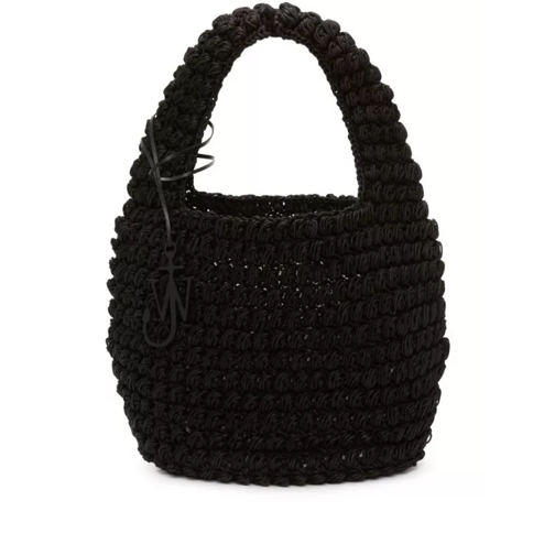 J.W.Anderson Popcorn Basket Large Black Bag Black Axelremsväska