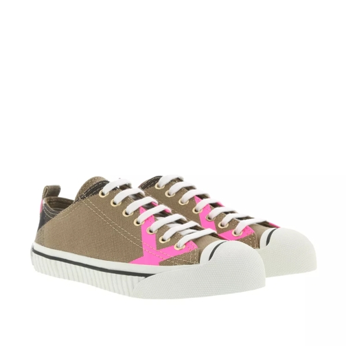 Burberry Canvas Check and Leather Sneaker Classic/Neon Pink Low-Top Sneaker