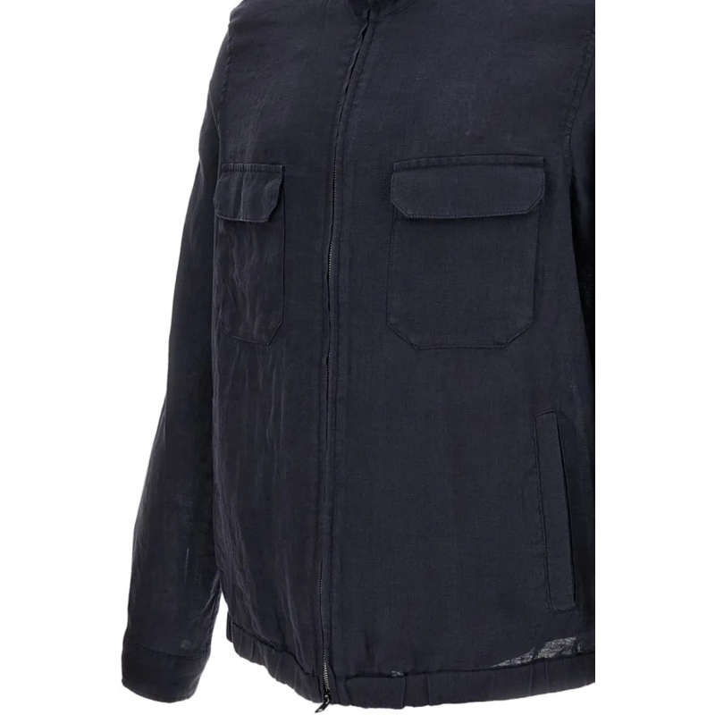 Herno Übergangsjacke Jacke aus  Leinen blau(Image 5)