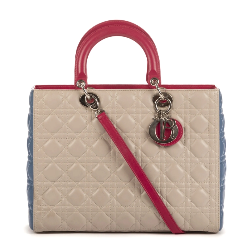 Christian Dior Crossbody Bag Lady Large winterweiß