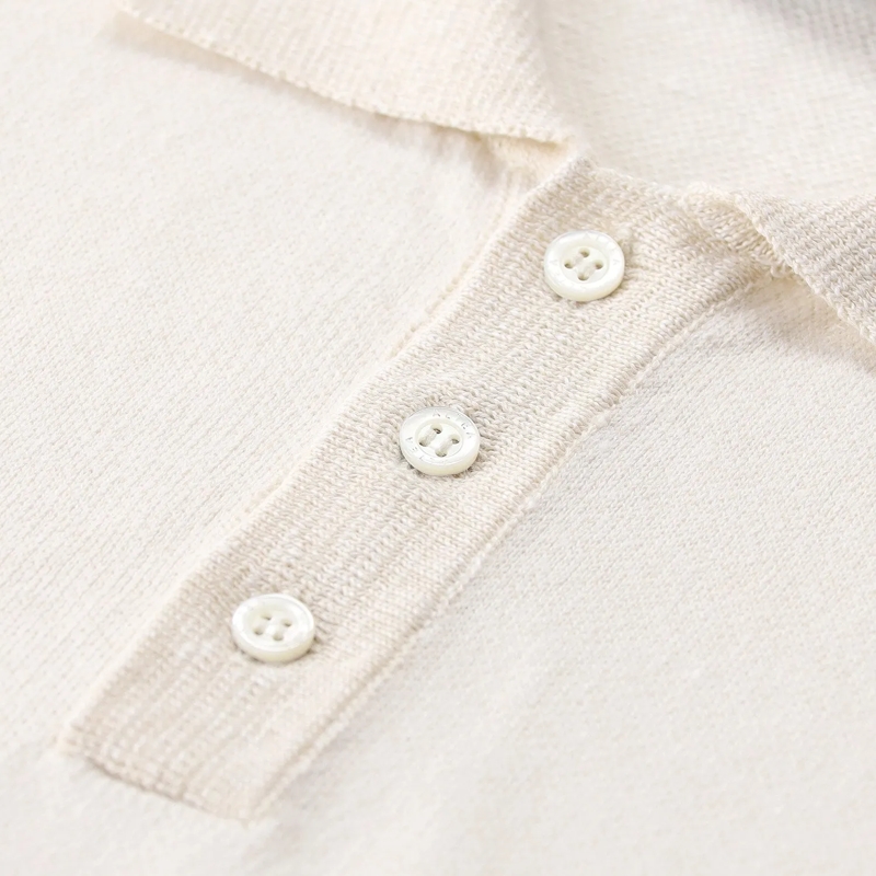 Altea Poloshirt Poloshirt aus Baumwolle & Leinen beige(Image 3)