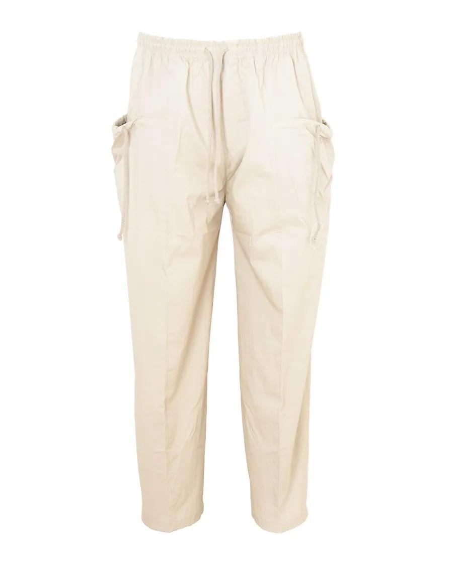 Thumbnail - Craig Green - Cropped Straight-Leg Pants With Embroidered Motif - Größe XL - beige