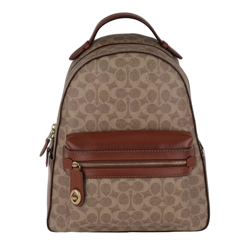 Coach Coated Canvas Campus Backpack Tan Rust Backpack