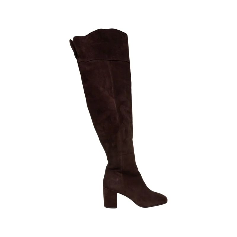 BILLI BI Bottes Suede High-Height Ankle Boots With Mid-Block Heel Black