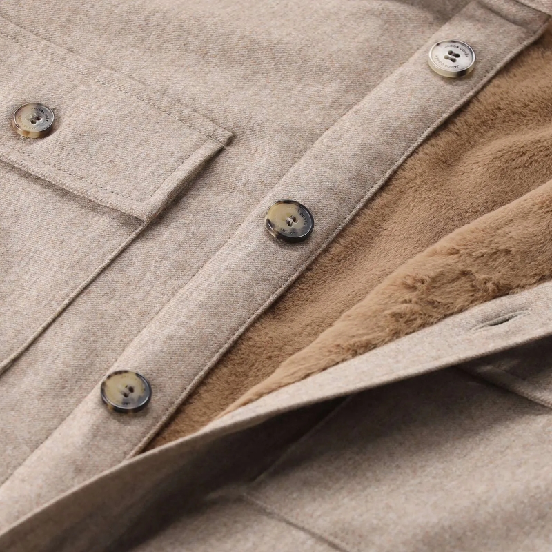 Jacob Cohen Veste de transition Overshirt aus Schurwolle beige(Image 4)
