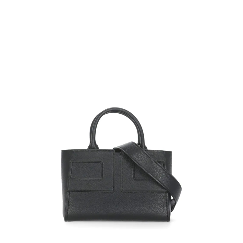 Elisabetta Franchi Draagtas Structured Pebbled Shoulder Bag Grey