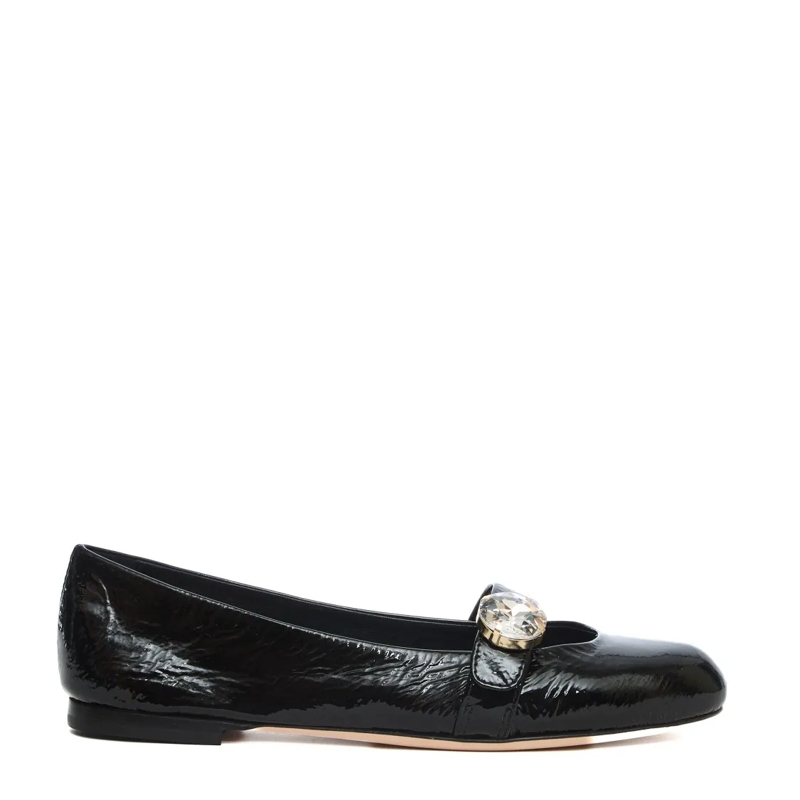 Agl Balletschoenen Ballerine Milly Precious Flats With Jewel Detail Black
