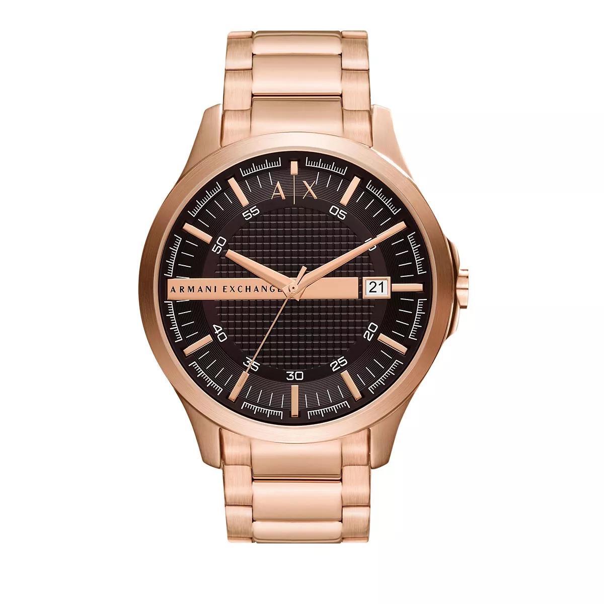 Armani exchange watch hot sale leather strap