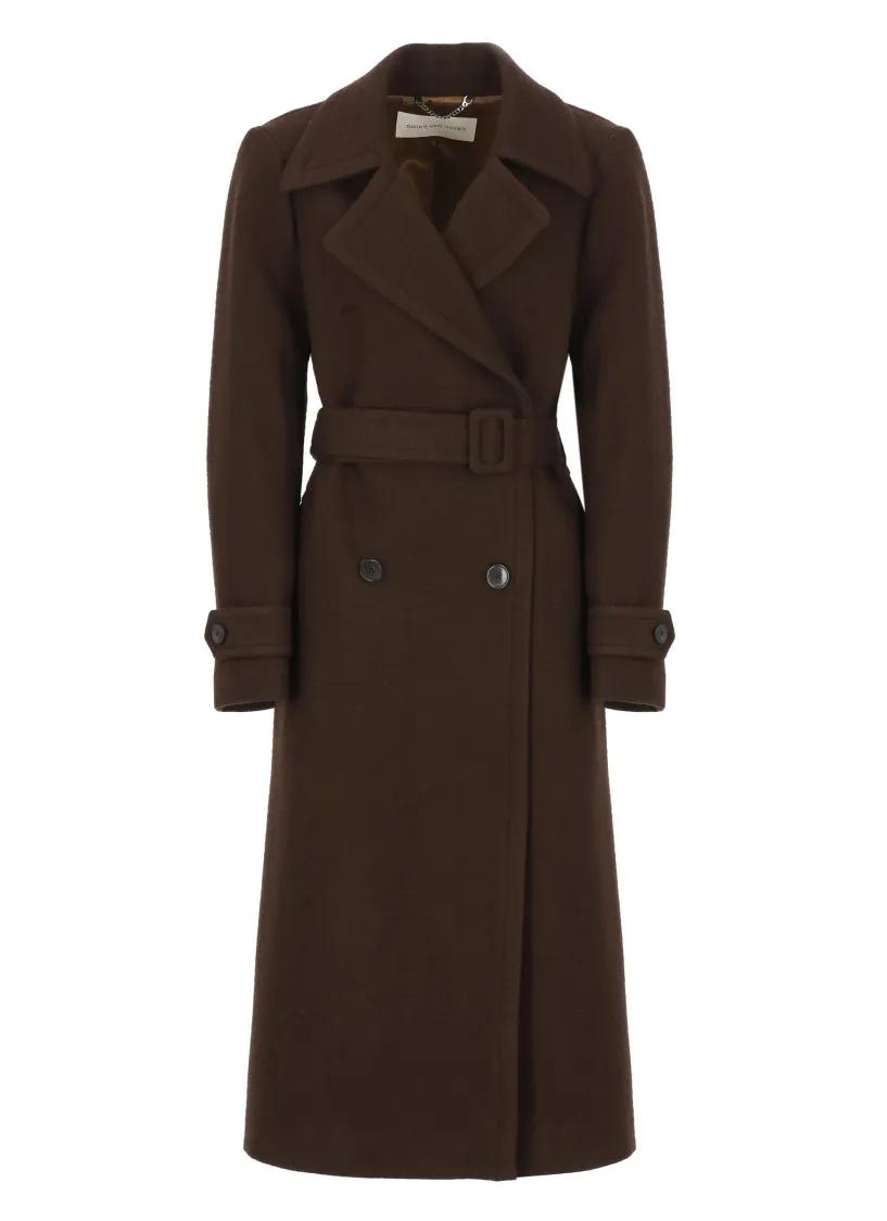 Dries Van Noten - Double-Breasted Wool Coat - Größe S - braun