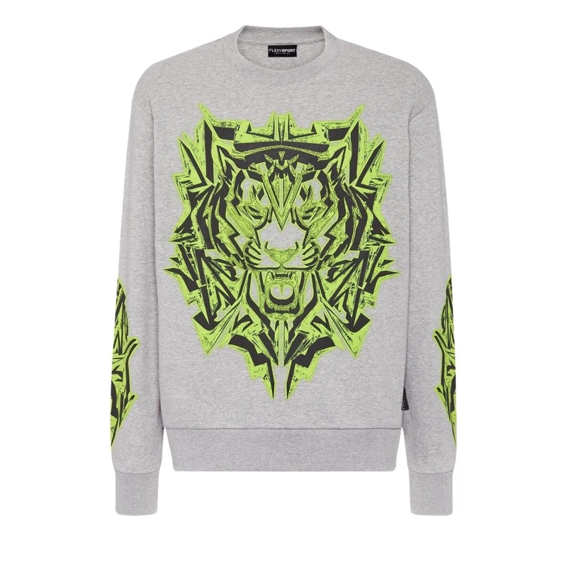 Plein Sport Sweatshirt Sweatshirt Tiger grau