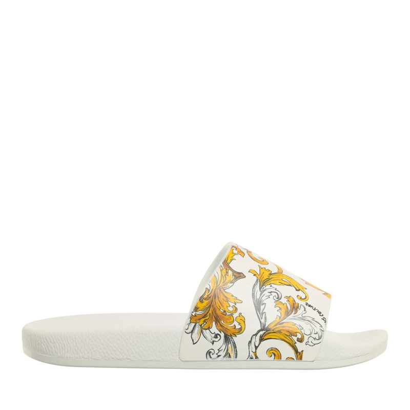 Versace Jeans Couture Slides Fondo Shelly Dis. Sq3 White + Gold