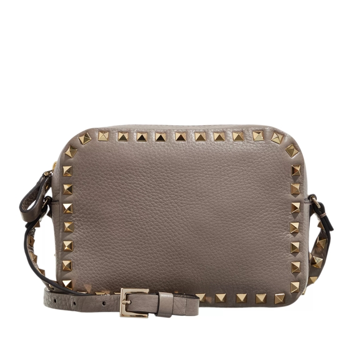 Rockstud leather crossbody bag Valentino Garavani Beige in Leather