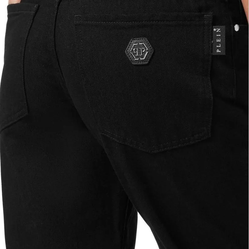 Philipp Plein Jeans mit geradem Bein Gerader Schnitt Hexagon schwarz(Image 5)