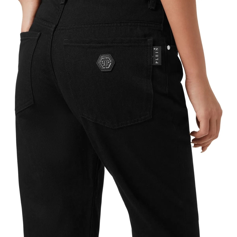 Philipp Plein Ausgestellte Jeans Straight Cut Hexagon schwarz(Image 5)