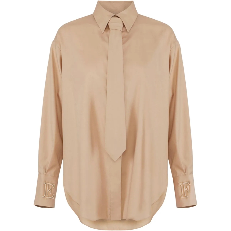 Elisabetta Franchi Chemisier Elisabetta Franchi Women's Blouse Blouses Camel Ca beige