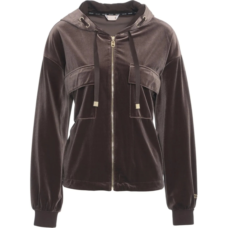 LIU JO  Velvet hoodie braun