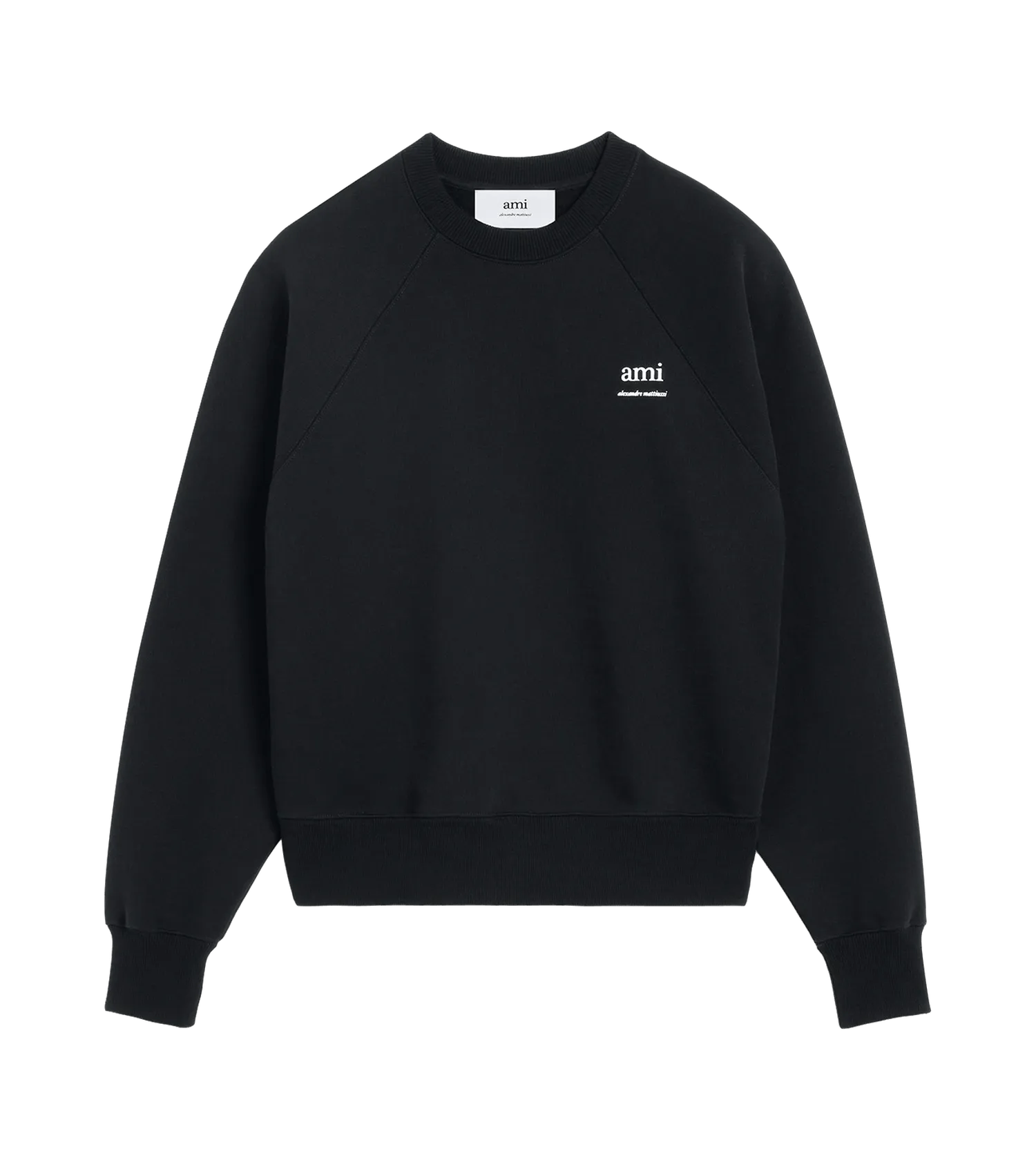 AMI Paris - Sweatshirt mit Logo-Schriftzug - Größe M - schwarz