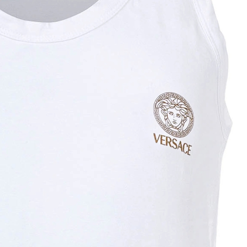 Versace  T-SHIRT LONG SLEEVES ROUND NECK JERSEY TOPEKA BI-S weiss(Image 3)