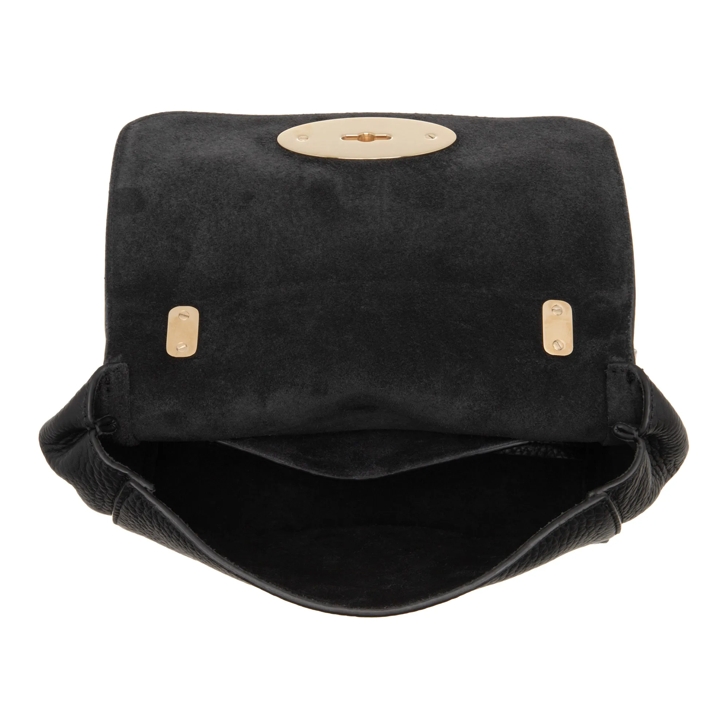 Mulberry Lily Top Handle Black Crossbody Bag