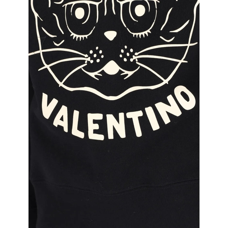 パーカー・フーディ VALENTINO GARAVANI CHAT DE LA MAISON PATCH HOODIE Valentino Garavani Chat De La Maison Patch Hoodie | Black