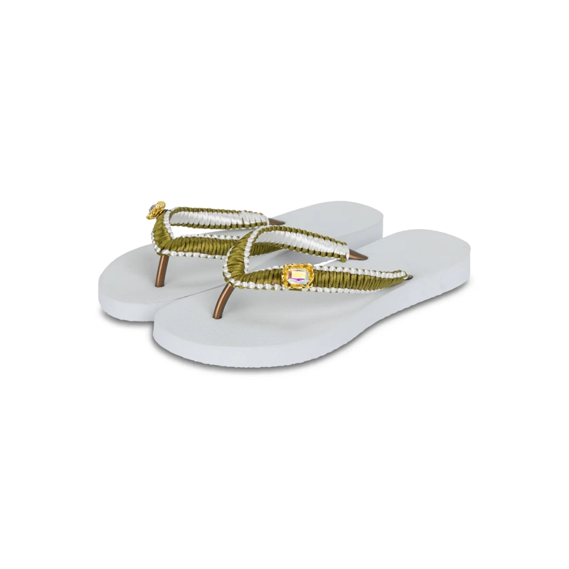 UZURII Flip Flops flip flop Green Macrame Switch weiss(Image 24)