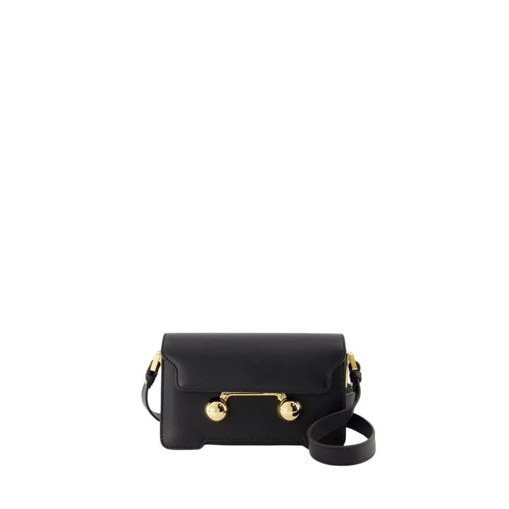 Marni Mini Schoudertas met Gouden Hardware Black Dames