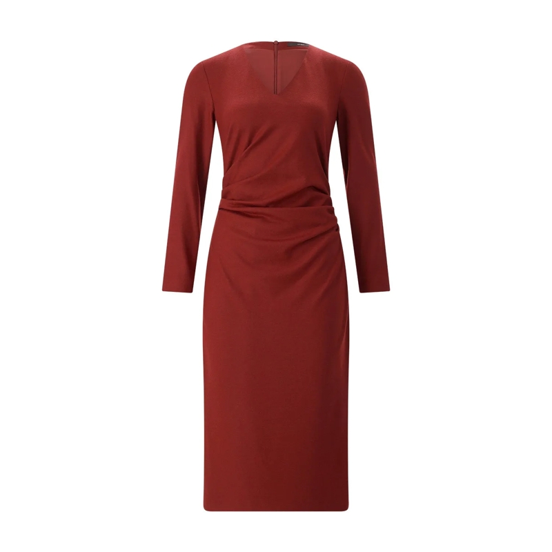 windsor. Maxikleid Midikleid aus Woll-Mix rot