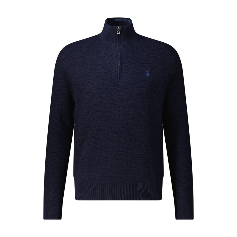 Polo Ralph Lauren Pullover Troyer aus Baumwolle blau