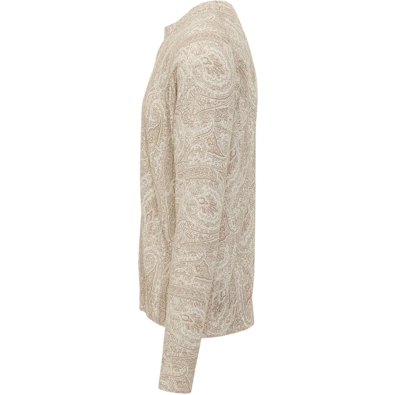 Etro  Maglia Girocollo con Motivo Paisley beige(Image 3)