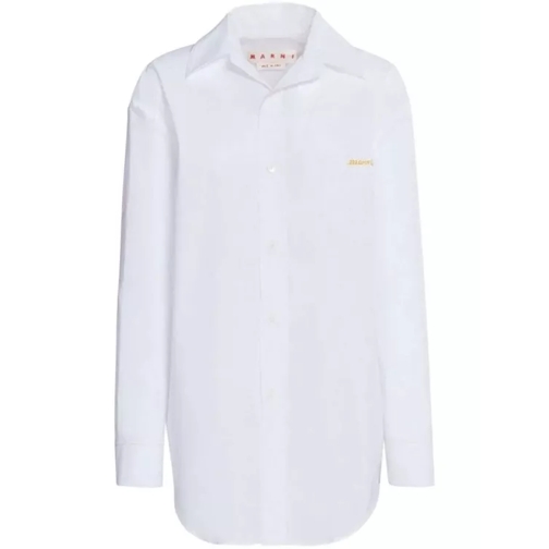 Marni Long-Sleeve Cotton Shirt White 