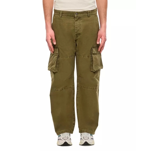 Golden Goose  Cotton Cargo Trousers Green