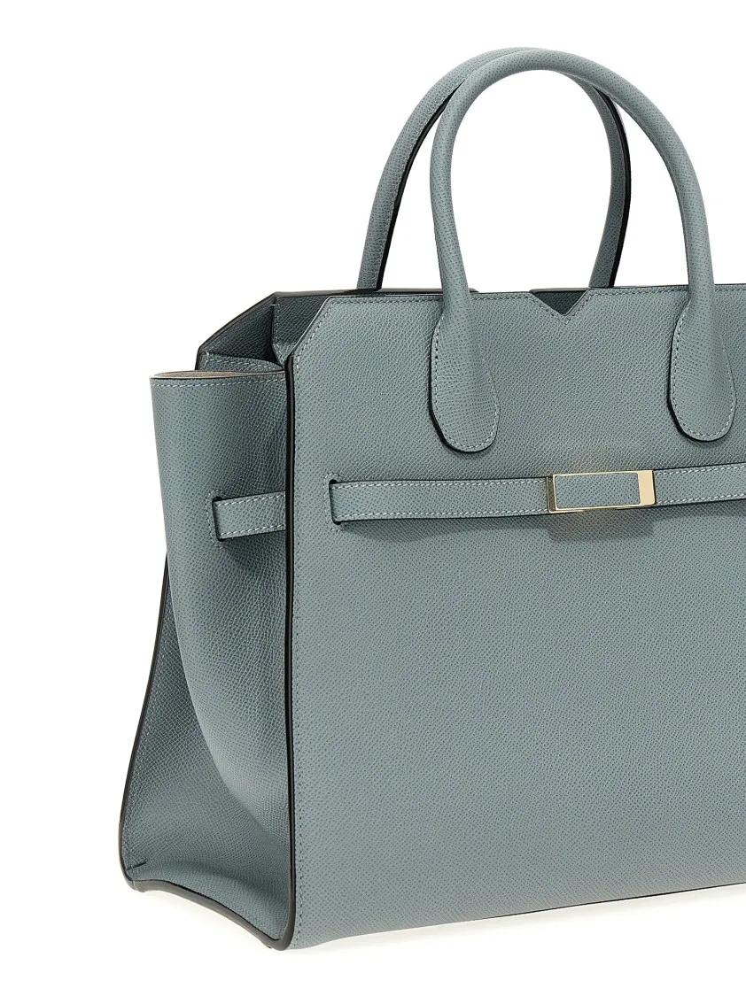 Valextra Shoppers & Totes 'Milano' Medium Handbag in grijs
