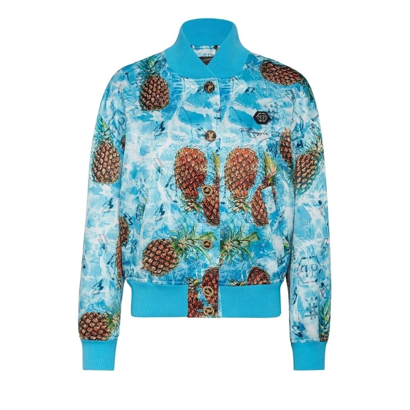 Philipp Plein Bomberjacke Bomberjacke Pineapple Skies bunt