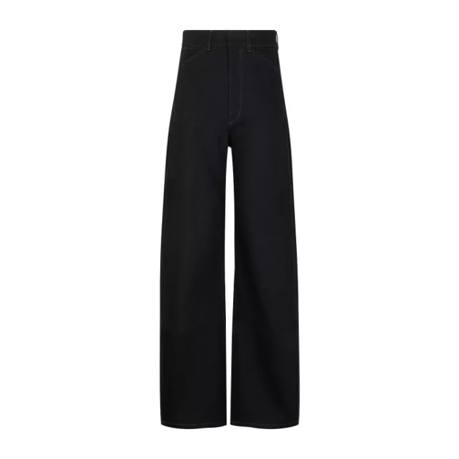 Lemaire High Waisted Curved Pants Black 