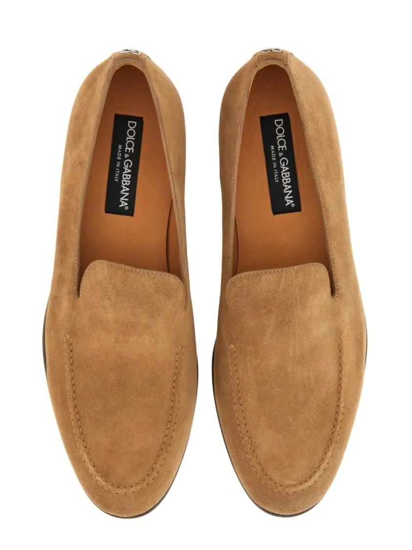 Thumbnail - Dolce&Gabbana Loafer - Brown Leather Crust Slipper - Gr. 42,5 (EU) - in Beige - für Damen