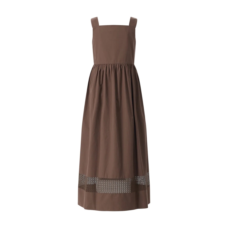 WEEKEND Max Mara Robe longue Midikleid Gola aus Baumwolle braun(Image 2)
