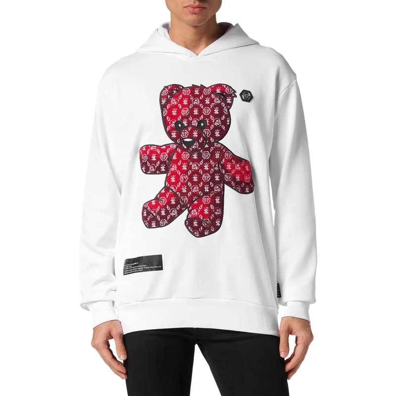 Philipp Plein Top Hoodie Teddy weiss(Image 3)