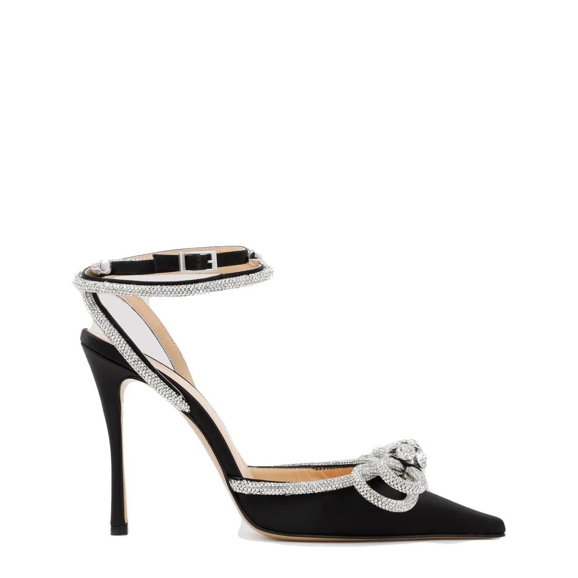 Thumbnail - Mach&Mach Sandalen - Black Double Bow Sandal - Gr. 39 (EU) - in Schwarz - für Damen