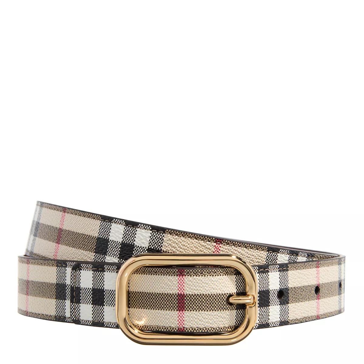 Burberry Gürtel - Checked Belt - Gr. S - in Beige - für Damen