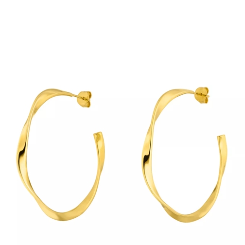 Leaf Creole Twist 18K Yellow Gold-Plated Hoop
