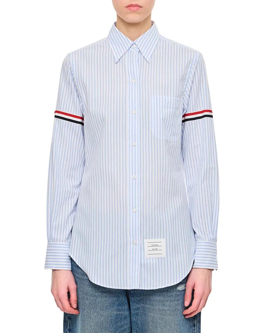 Thumbnail - Thom Browne - Stripe Shirt - Größe 44 - blau