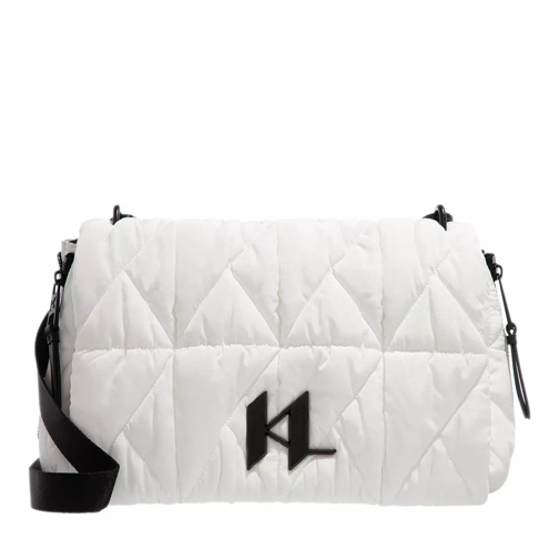 Karl Lagerfeld K/Studio Nylon Lg Shoulderbag White Crossbody Bag