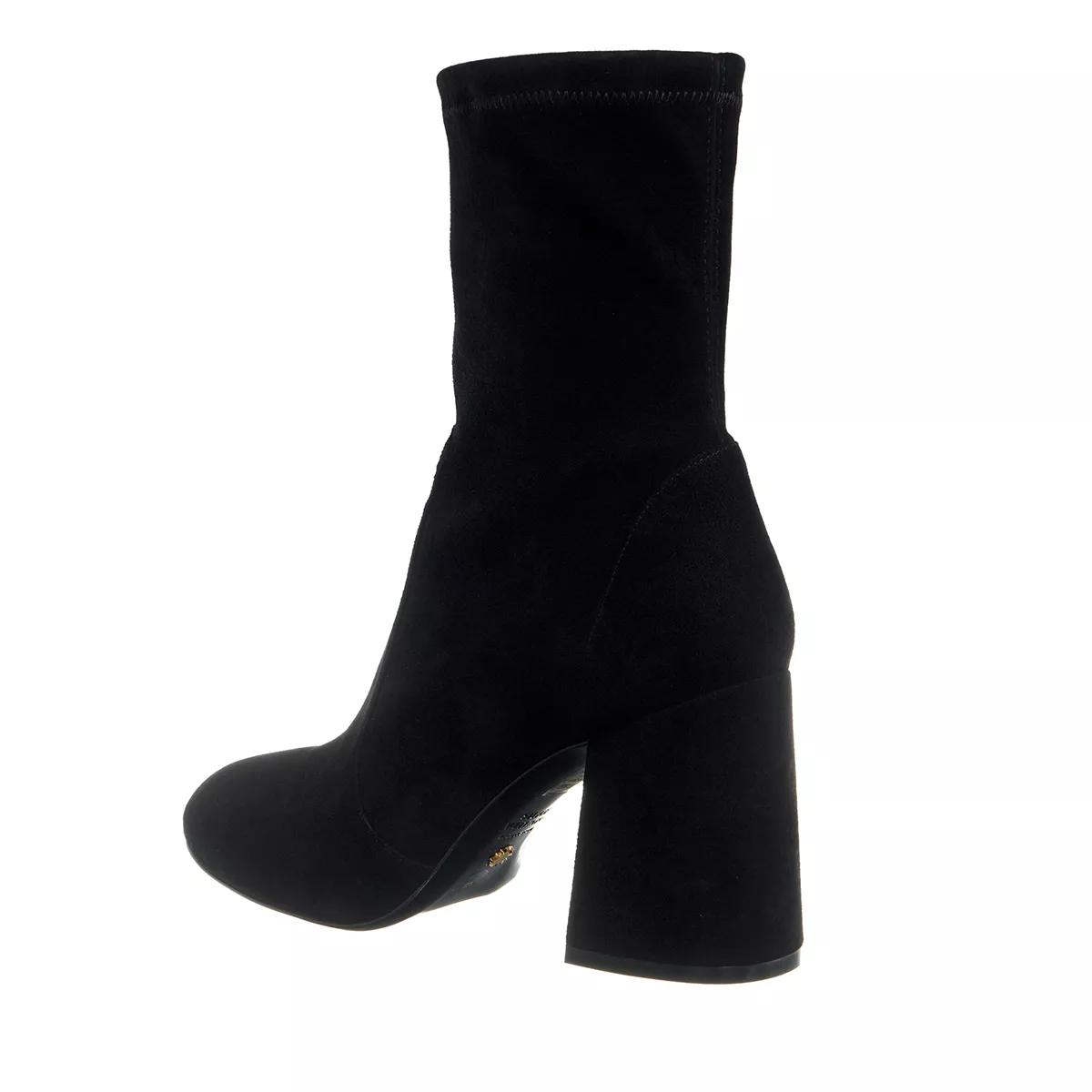 Stuart Weitzman Flareblock 85 Stretch Bootie Black Ankle Boot