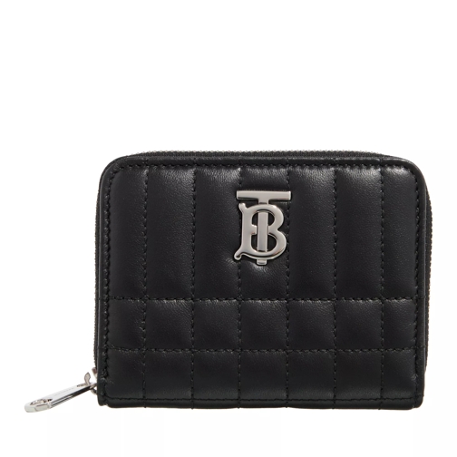 Burberry Plain Leather Long Wallet Black Ritsportemonnee