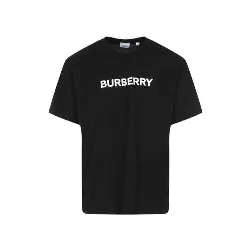 Burberry T-Shirts Black Cotton Harriston T-Shirt Black