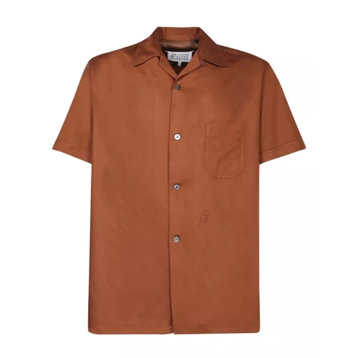 Maison Margiela Rayon Twill Shirt Brown 
