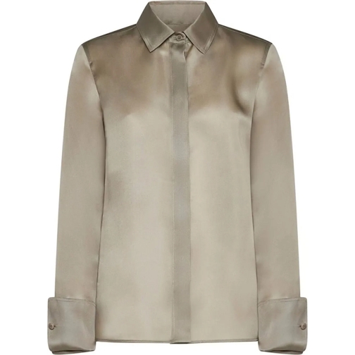 Max Mara Blouses Max Mara Sfilata 'Nola' Silk Shirt grün