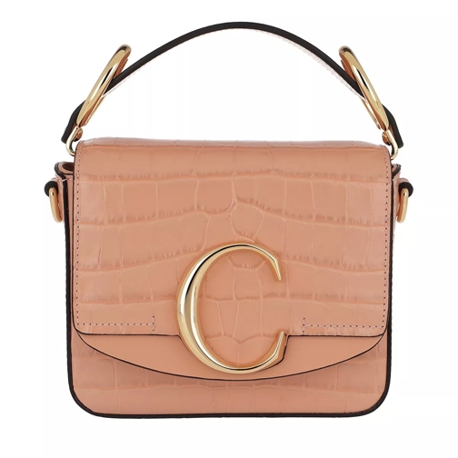 Chloé C Shoulder Bag Leather Milky Orange Crossbody Bag