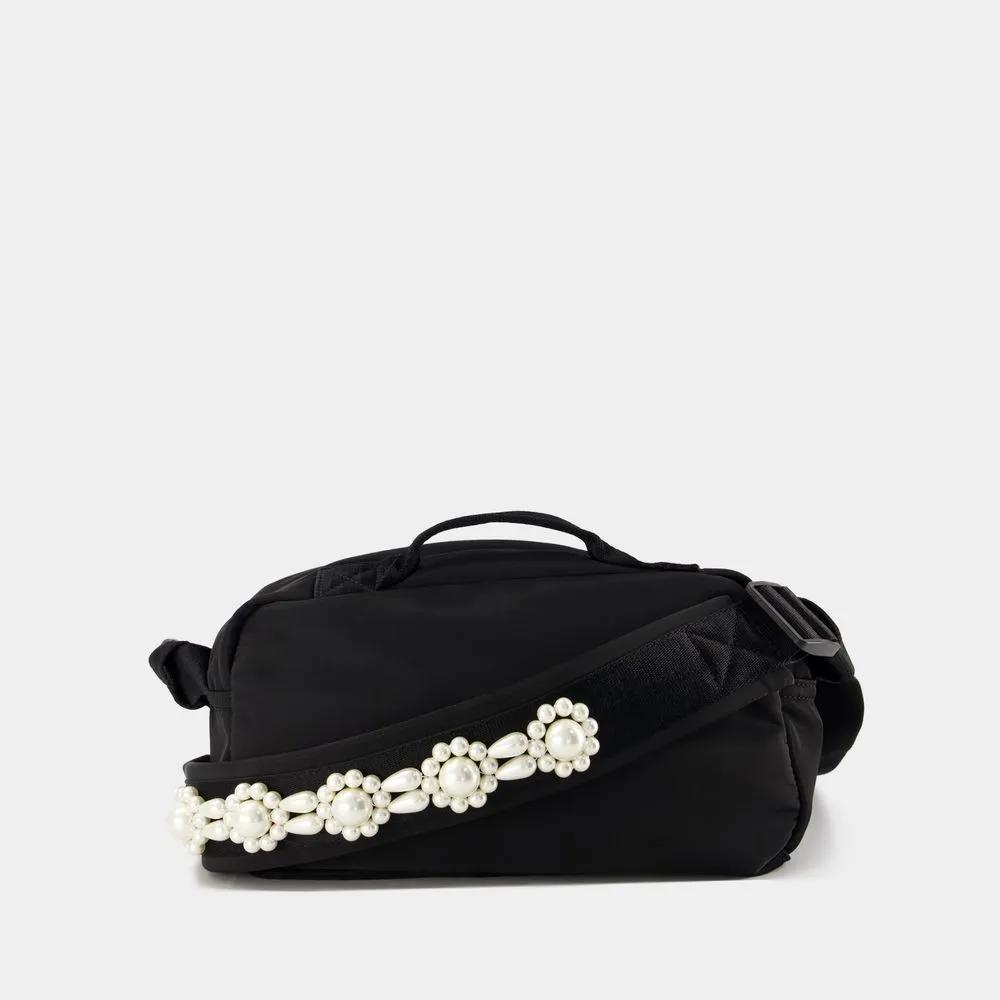 Simone Rocha Clutches Bow Crossbody Nylon Black in zwart